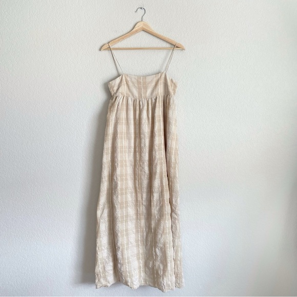 Sabo Dress Womens 4 Tan Plaid Azaria cottagecore - Picture 1 of 8